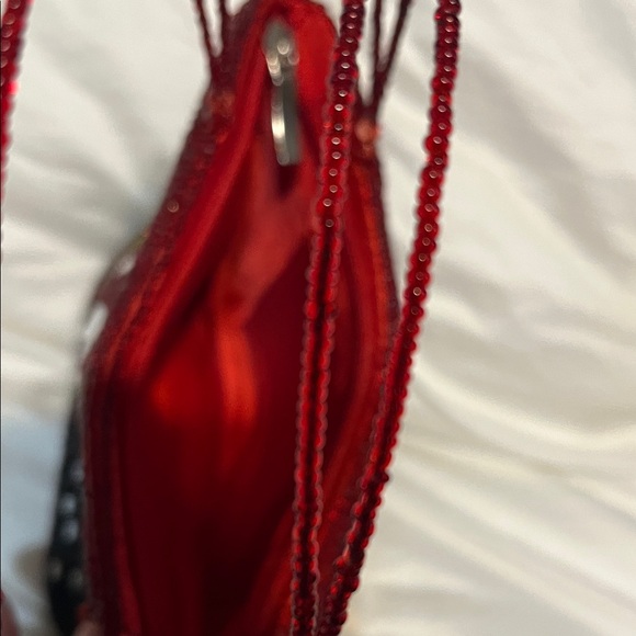 Vintage Coca Cola Red Beaded Shoulder Bag with White Logo - Picture 3 of 5